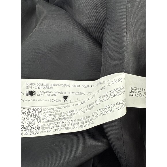 Zara Men Gray Wool Blend Mens Coat With Faux Fur Collar & Button Cuffs - Picture 10 of 12